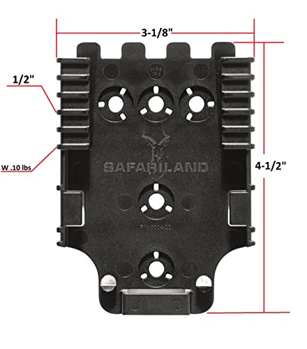 Safariland Qls 1-2 Quick Locking System Kit, Platform Attachment For Duty Holsters And Accessories With Locking Fork And Receiver Plate - Level 1 Retention, Black #TOP6
