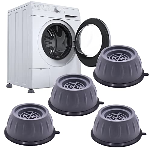 Adromy Almohadillas Lavadora, Universal Piezas de Recambio y Accesorios para pies Lavadora y Secadora, Soporte de Goma Antivibración, Muebles Lavadora Antideslizante, Reducir Ruido y vibración - 6cm Cover