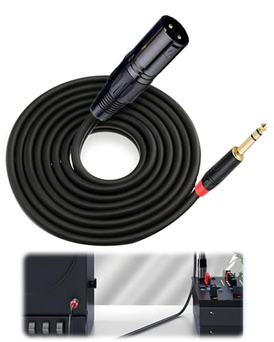 Brightora 6.35mm TRS to XLR Male, Balanced Male XLR to Jack Cable Lead 1/4 TRS Stereo Guitar 3Pin Audio Cable for Speakers, Mixer, Audio Sound Consoles, Power Amplifier - 1Meter