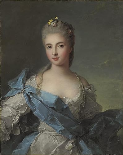 Impressions d'art Mural Tableau Portrait de la Duchesse de La Rochefoucauld Jean Marc Nattier