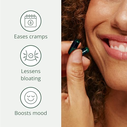 Image of Semaine PMS & Period Support - Ease Menstrual Cramps: No More Period Cramps, Mood Swings, or Bloating. Clinically-Studied Ingredients (40 Count)