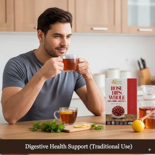 Herbs Botanica Rosehips Dried Rose Hip Herbal Tea, Homemade Sauce, Jellies, Soups, Seasoning, Syrup Vitamin C Rich 100% Naturally Dried Rosa Canina Cynorrhodon 5.30oz | Resealable Kraft Bag