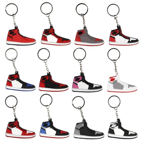KOQAIIZ 12 pzs Llavero de Zapatillas de Baloncesto, Mini Llavero de Zapatillas de Básquetbol, Mochilas Accesorios para Colgante Portátil Regalos KOQAIIZ 12 pzs Llavero de Zapatillas de Baloncesto, Mini Llavero de Zapatillas de Básquetbol, Mochilas Accesorios para Colgante Portátil Regalos