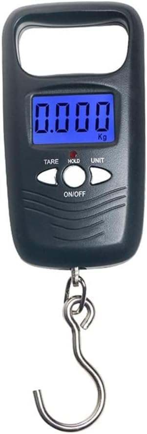 Luggage Scale, Hanging Scale, 50kg Digital Pocket Scale Hook Weight Mini Hanging Scale LCD ABS Hanging Luggage Weighting Fishing Hook Balance