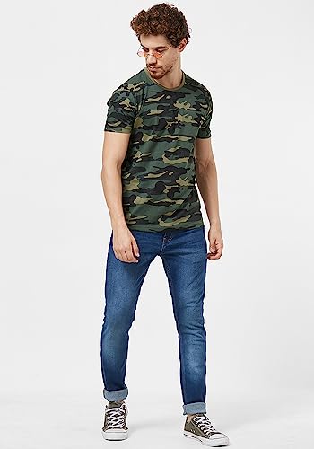 Image of Wear Your Opinion Men's Cotton Half Sleeve T-Shirt with Camouflage Army Style Print