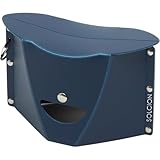 【SOLCION公式】折りたたみイス PATATTO μ (ミュー）（カラビナ付き）（ネイビー,高さ15cm）軽量 コンパクト どこでも持ち運び アウトドア 約200g 【耐荷重100kg】PAM29