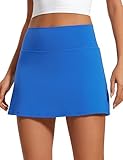 CRZ YOGA Butterluxe Skirts for Women High Waisted A Line Tennis Golf Athletic Casual Skorts with Pockets Sparkle Blue Medium