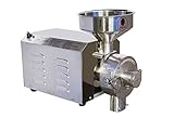 BAOSHISHAN Commercial Grain Grinder Mill 1.2KW Industrial Grinding Machine for Spices Pepper Soybean Peanut Coffee Herb Pulverizer Production Capacity:10-40kg/h (220V)