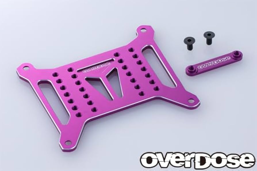 OVERDOSE バッテリーマウント、ホルダーセット アルミバッテリーホルダー TYPE-2 for GALM/パープル [OD3893