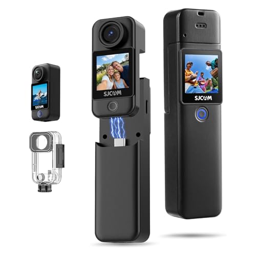 SJ~CAM C300 Pocket Camera de Ação,Gravação de Vídeo com Campo de Visão Amplo de 154°, Estabilização em 6 Eixos, Resistente à água Até 30m