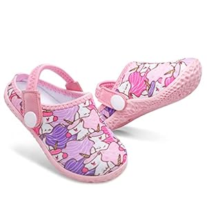 relxfeet Toddler Kids Soft Sandals Summer Closed-Toe Flat Sandals for Little Girls Boys Outdoor Slides