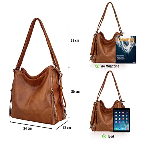 Image of HUGGI Faux leather hand bag for women | shoulder bags for women with detachable strap and durable zipper | ladies purse for birthday, anniversary, thanks giving | purse and handbag combo