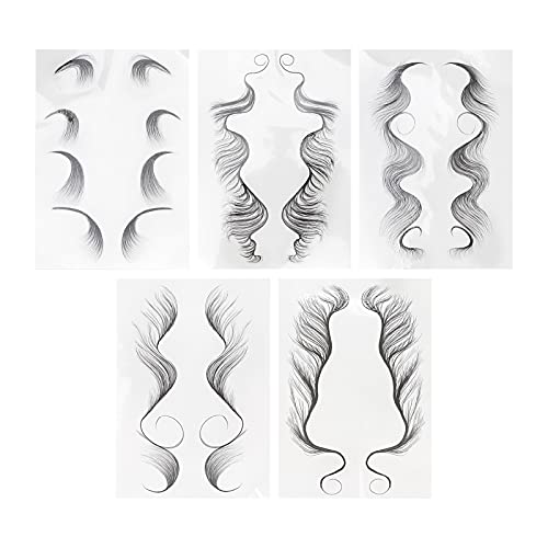 Hair Edges Stickers 5 Sheets Baby Hair Edges Hair Temporary Stickers DIY Hairstyling Hair Stickers Fake Hairline Sticker for Women Girls