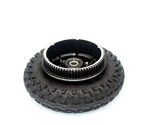 L-faster Off Road Longboard Truck Mountain Longboard Components 11 Inch Truck 8  Wheel Downhill Board Part Mountain Skateboard Belt Drive … (Wheel with Pulley)