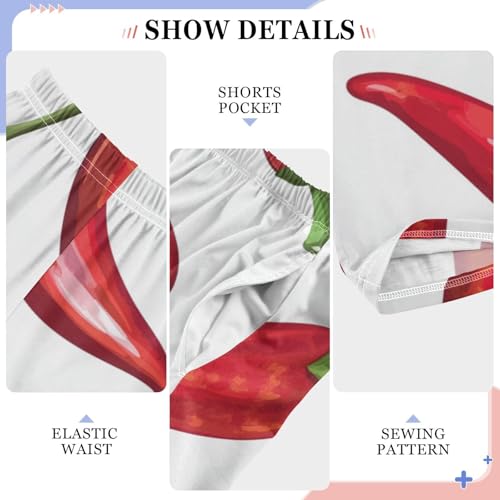 ZZXXB Chili Pattern Boys Long Pants Soft Trousers Elastic Waist Kids Lounge Bottoms with Pockets S-XL4