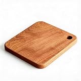 MeevrgR Massives Ebenholz Servierbrett für Pizza Steak Käse Modernes Design Doppelseitig 24x20x2cm Küchenwerkzeug