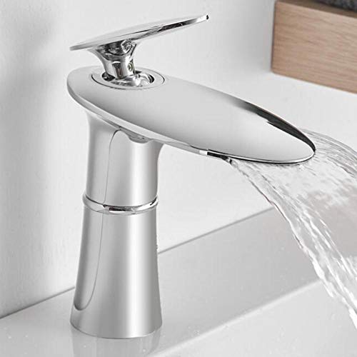 Robinet de lavabo cascade noir au design haut de gamme pour salle de bains