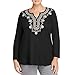 Lucky Brand Women's Plus Size Embellished Bib Top