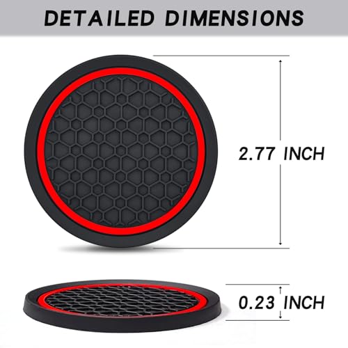 Auprite posavasos para carros, pack x2, silicona, 2.77 in miniatura 3