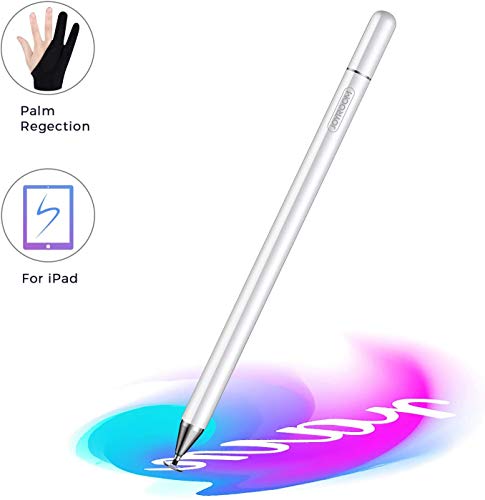 Stylus Penna,JOYROOM Penna Touch Pennino Tablet Penna per iPad Tablet Punta Fine Universale con Artist Guanto per iPad,iPhone,Smartphone,Touchscreen e Tablet (Bianca)