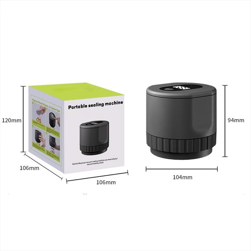Máquina Selladora Al Vacío Para Tarros Mason, Kit de Sellador de Tarros Eléctrico Para Almacenamiento de Alimentos, Compatible con Boca Ancha y Boca Regular, Para Alimentos Secos y Líquidos
