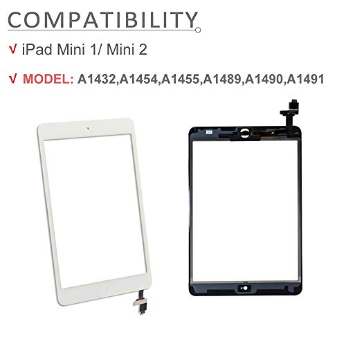Numériseur écran tactile pour iPad Mini 1 et A1489 avec bouton Home assemblé
