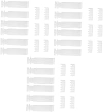 HOMSFOU 18 Conjuntos De Polia De Cortina Cortinas De Janela Brancas Acessórios Brancos Cortinas Brancas Substituição De Haste Cega Vertical Kit De Reparo De Persianas Verticais Hastes