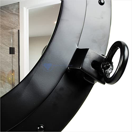 Nagina International Premium Vintage Antique Rustic Polished Aluminium Black Porthole (24 Inches) - Image 5