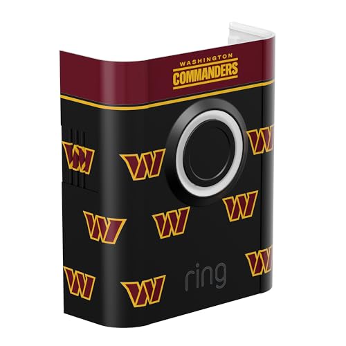 All-New Limited Edition, Official NFL Faceplate for Ring Doorbells - Video Doorbell 3, Video Doorbell 3 Plus, Video Doorbell 4, Battery Doorbell Plus, and Battery Doorbell Pro | Washington Commanders