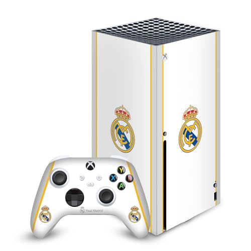 Real Madrid CF Autocollant de Jeu Blanc en Vinyle pour Console Xbox Series X Head Case Designs