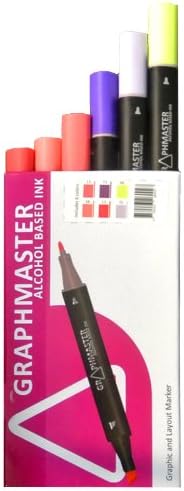 Graphmaster Grafikmarker 6er Set E Box Grafik Design Marker Pens