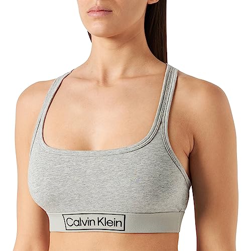 Calvin Klein Damen BH Bralette Stretch, Grau (Grey Heather), M
