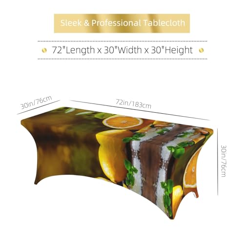 Housse de table extensible de qualité supérieure EdWal jaune citron pour réception chic