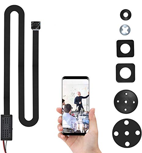 Mini Hidden Spy Camera - WiFi 1080P HD DIY Mini Camera Wireless Video Recorder Motion Detection Night Vision Camera Real-Time View Nanny Cam (60mm DIY Camera, Button)