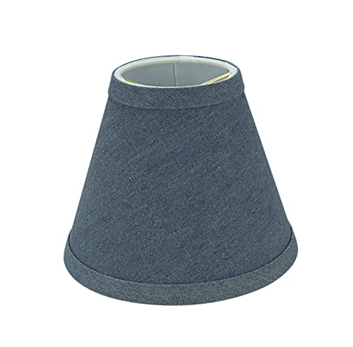 Image of Aspen Creative 32108-6A, Hardback Empire Clip-On Chandelier Lamp Shade, Washing Blue, 3 inch Top x 6 inch Bottom x 5 inch Slant Height, Set of 6