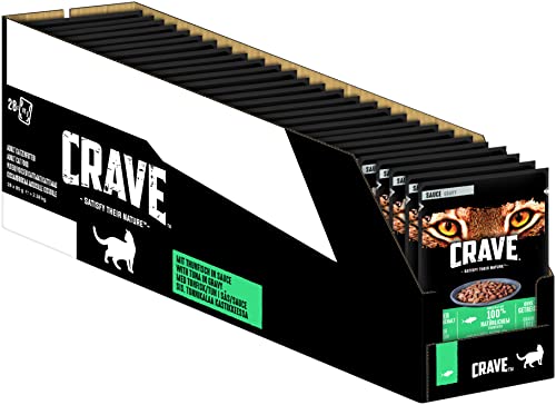 CRAVE Katze Portionsbeutel Sauce mit Thunfisch 28 x 85g