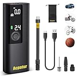 Portable Air Compressor Tire Inflator, [2022 New Version] Acpatur 150 PSI Cordless Air Pump with...