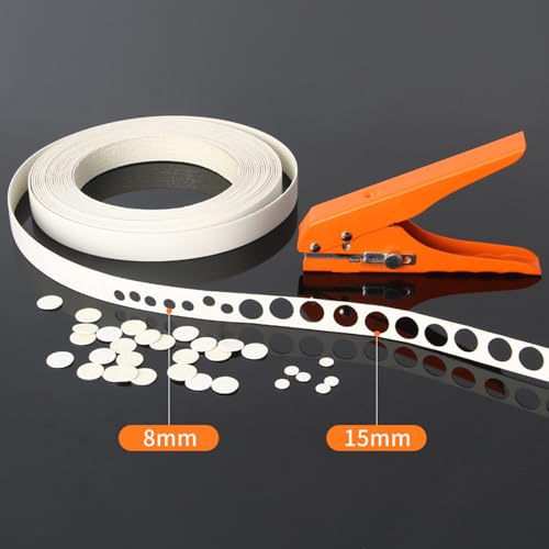 Perforador de orificio de papel con tope ajustable para película rígida 6