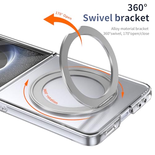 Coque Samsung Z Flip8 antichoc étui rigide PC avec charge sans fil argent - 2