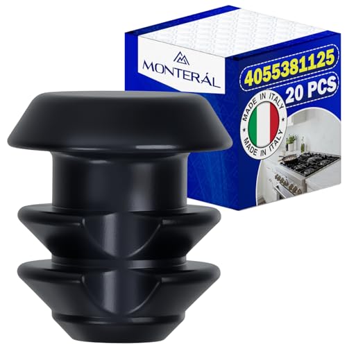 20 Pièces Pieds en Caoutchouc pour les Grille de Gaziniere Gaz avec le Code Original 4055381125 pour Electrolux - MADE IN ITALY - MONTERAL