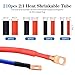 Cable Lug Crimping Tool with 170pcs Copper Wire Lugs, Wire Crimping Tool for AWG 10-1/0 Electrical Lug Crimper, with Cable Cutter, 210pcs Dual Wall Adhesive Heat Shrink Tubing