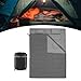 Zxpjkyu Double Sleeping Bag Equipment 2 Person Breathable Supplies Portable Backpacking Quilt Camping Sleep Bag for Outdoor Hiking, Grey