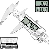 Messschieber Digital 150mm Schieblehre Digital Edelstahl mit Großem LCD-Bildschirm Zoll und Millimeter-Umwandlung Digital Caliper für Haushalt und Industrie Messung