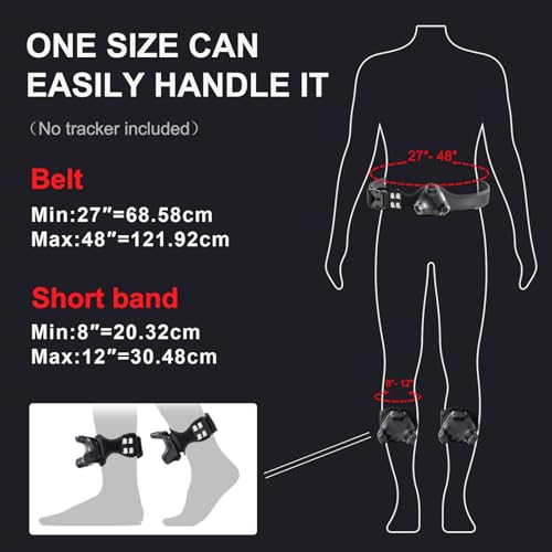 Image of QOi Trackerstraps for Vive Tracker 3.0, 2.0, Tundra Tracker, Vive UltimateTracker Empower Full Body Tracking in VR Chat,and Other FBT Apps(Tracker Sold Separately) 1XBelt 2XShort Band Black
