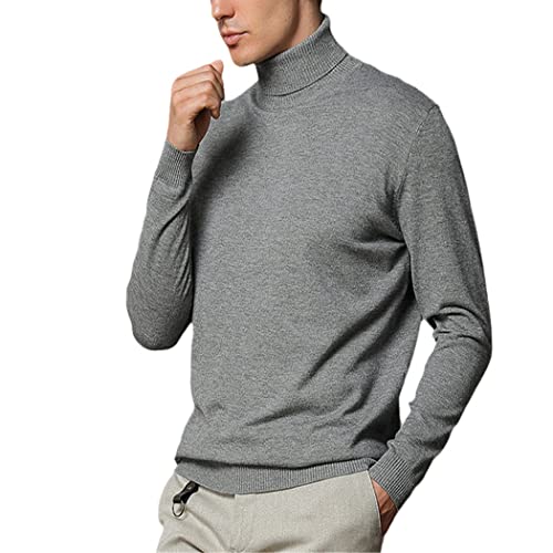 Pull col haut homme business gris idéal pour bureau et loisirs