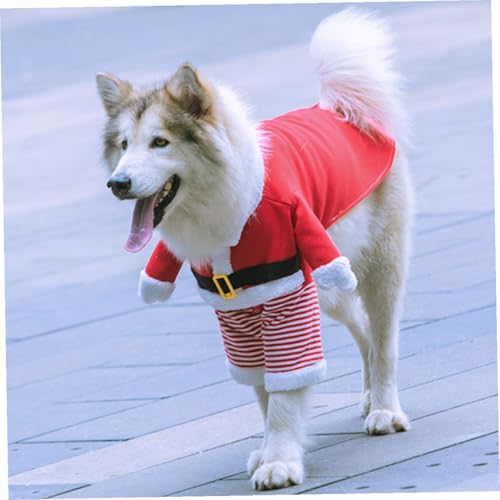 Disfraz Navideño para Perro Talla 5XL Rojo miniatura 3