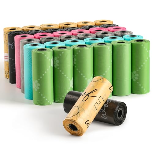 570 Sacchetti Cane Cacca - Sacchetti per Feci Cani Biodegradabili, Antifuoriuscita, Grandi e Rinforzati (30x22 cm), Resistenti e Durevoli | Per Cani di Tutte le Taglie