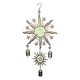 Taman Wind Chime - Sun Face Wind Chimes Outdoor, Garden, Patio Decor for Spiritual Gifts, Memorial Gift, Outside Hanging Decor for Mom Women Grandma, 22"