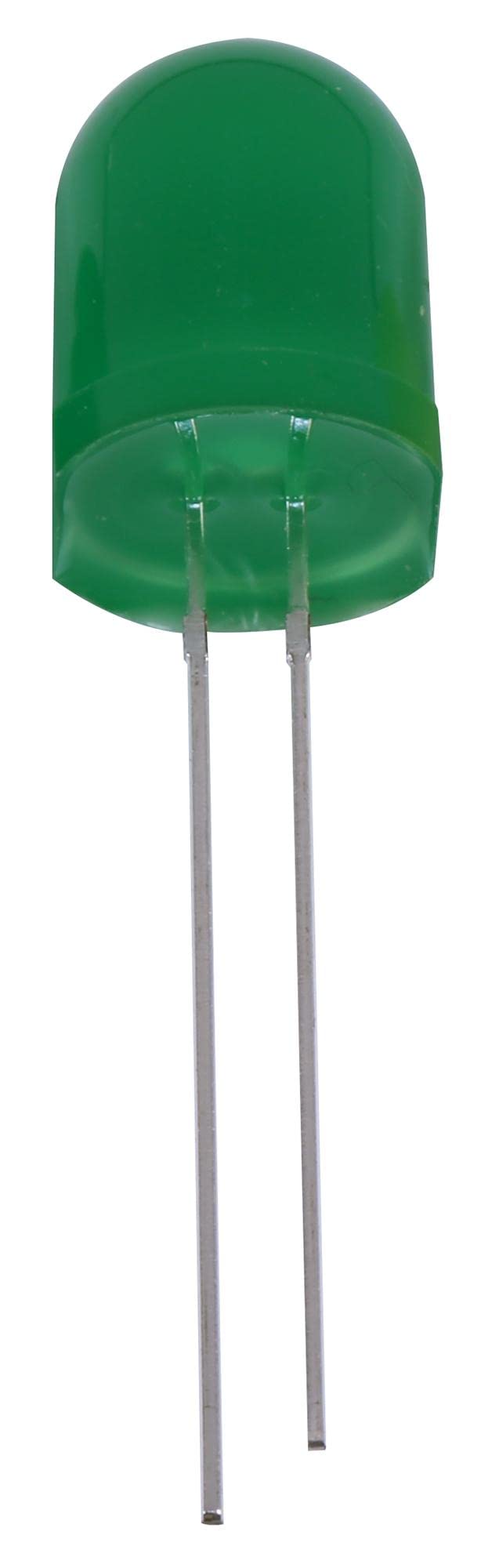 LED, 10 mm, verde puro, DIFFUSO, confezione da 50, LED opto-elettronica, LED singolo colore Qtà X 50