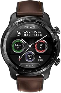 Ticwatch Smartwatch Pro 3 Ultra 4G WH11013 LTE z Vodafone OneNumber i Orange eSIM Qualcomm i Mobvoi Dual Wear OS system detekcji tlenu we krwi, czarny ekran